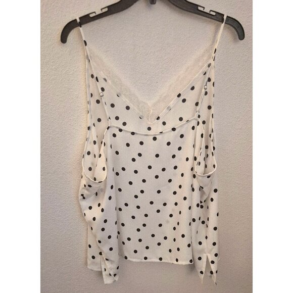 BP Polka Dot Lace Trim Camisole Adjustable Strap Tank Top Size 3X EUC - Picture 4 of 7